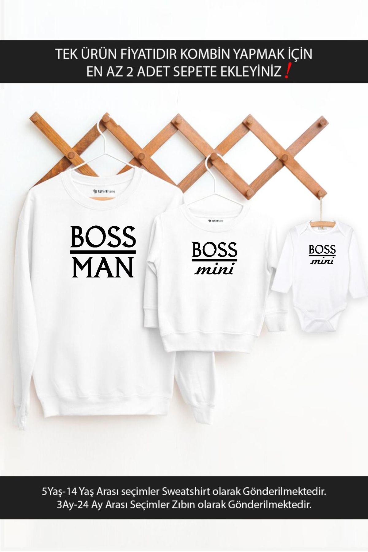Baba Oğul Kız Boss Man Boss Mini(TEK ÜRÜN FİYATIDIR KOMBİN YAPMAK İÇİN EN AZ 2 ADET SEPETE EKLEYİNİZ