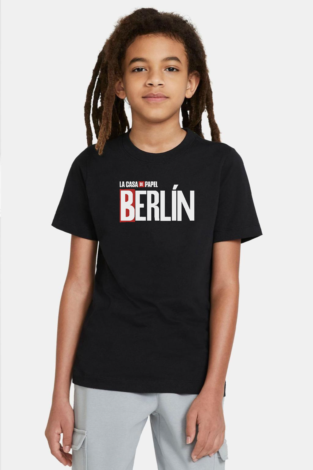 La Casa De Papel Berlin Siyah Çocuk Tshirt