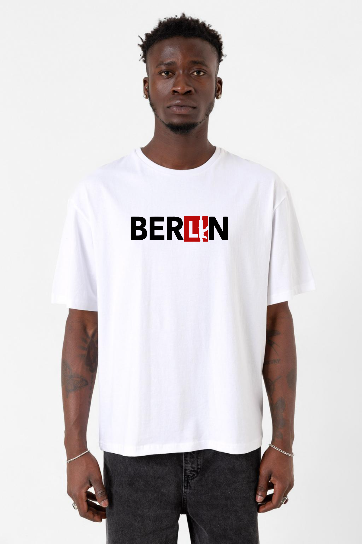 La Casa De Papel Berlin Ak Beyaz Erkek Oversize Tshirt