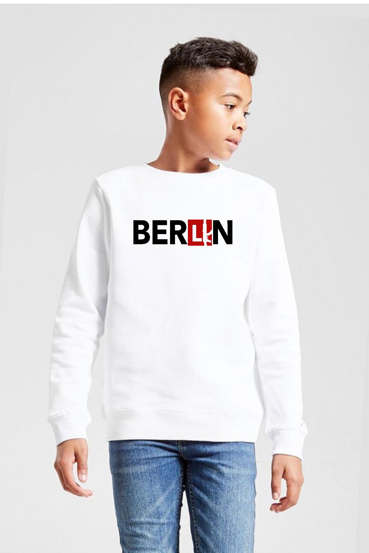 La Casa De Papel Berlin Ak Beyaz Çocuk 2ip Sweatshirt