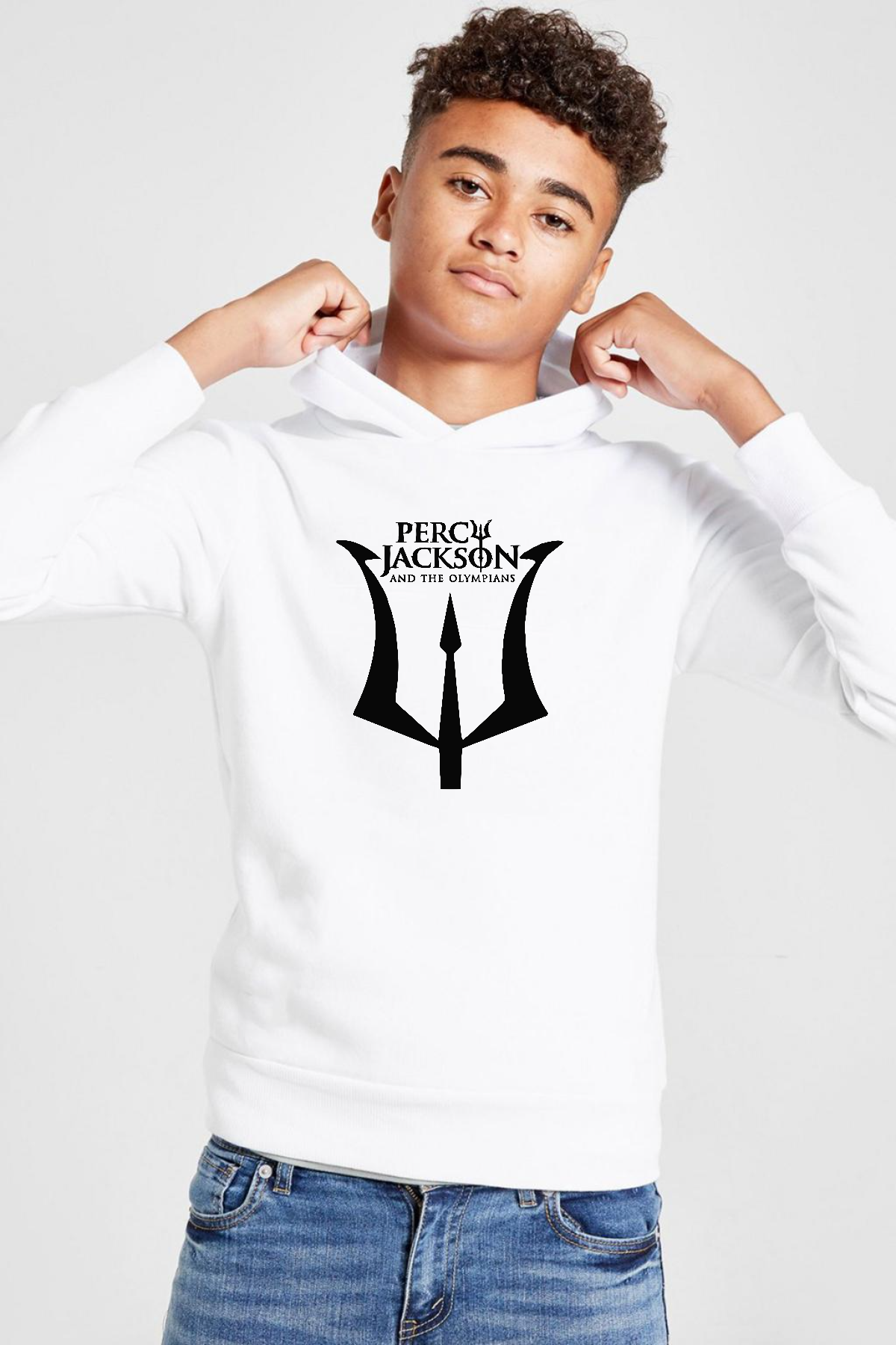 Percy Jackson And The Olympians Beyaz Çocuk 3ip Kapşonlu  Sweatshirt