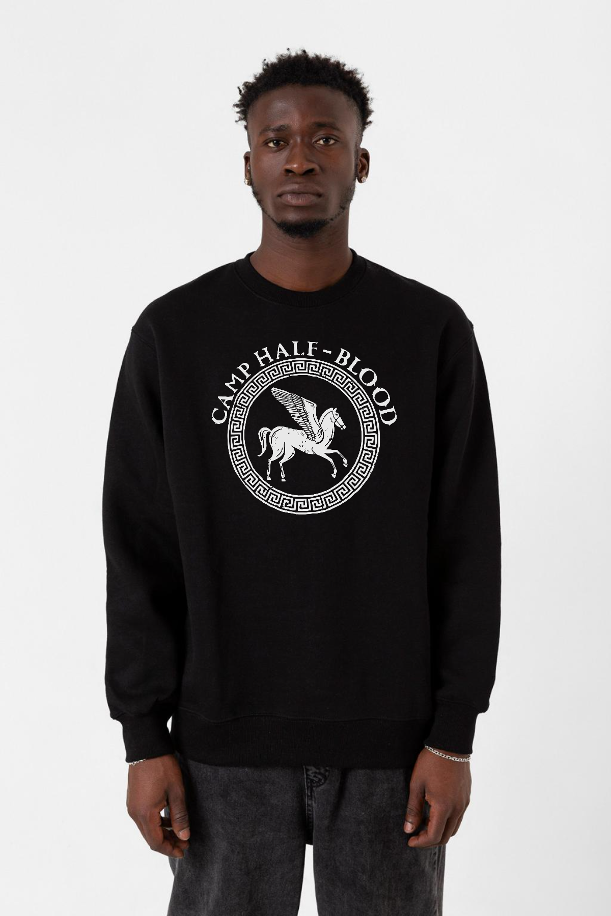 Percy Jackson Camp Half Blood Siyah Erkek 2ip Sweatshirt