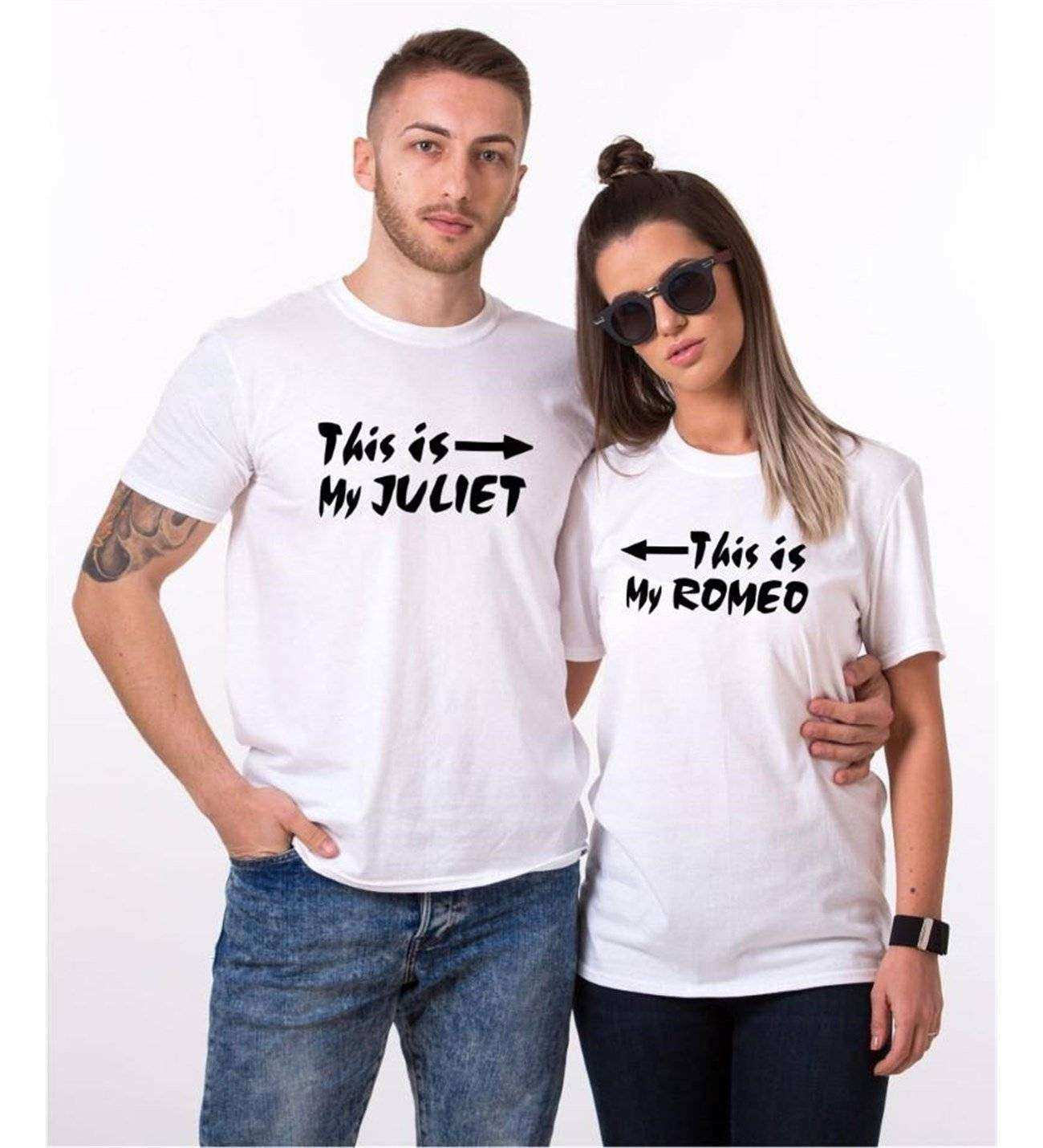 Tshirthane Rome Juliet Sevgili Kombinleri Tshirt Çift Kombini