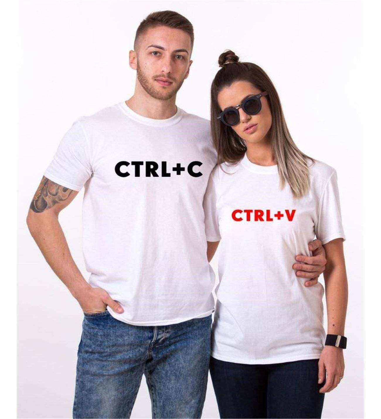 Tshirthane Ctrl+C Ctrl+V  Sevgili Kombinleri Tshirt Çift Kombini