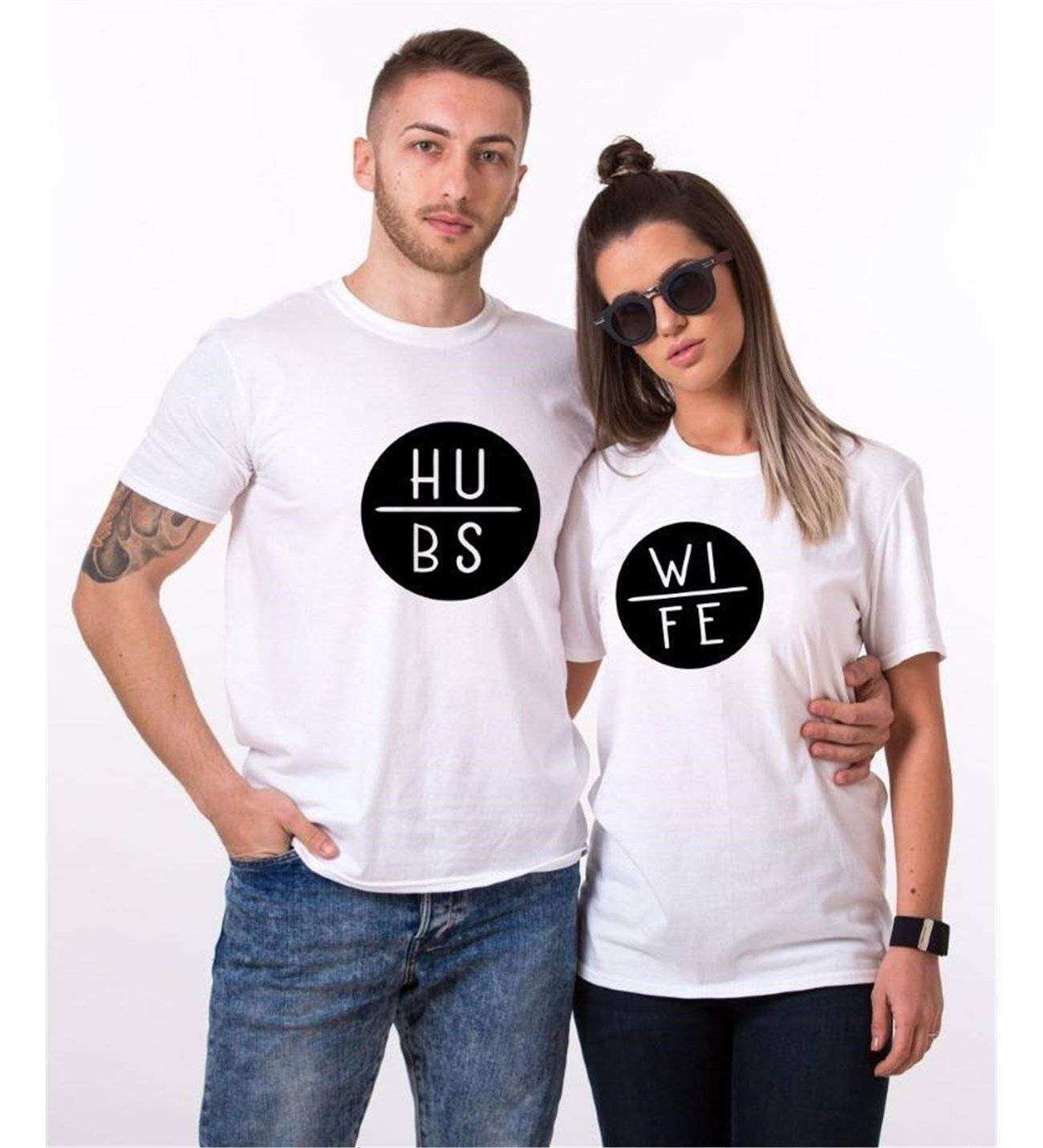 Tshirthane Wife Hubs  Sevgili Kombinleri Tshirt Çift Kombini