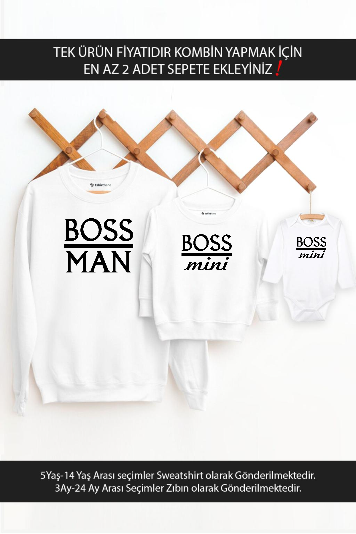Boss Man Boss Mini Baba Oğul Kız(TEK ÜRÜN FİYATIDIR KOMBİN YAPMAK İÇİN EN AZ 2 ADET SEPETE EKLEYİNİZ