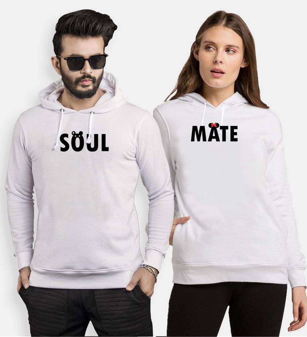 Tshirthane Soul Mate Sevgili Kombinleri Kapüşonlu Kombini