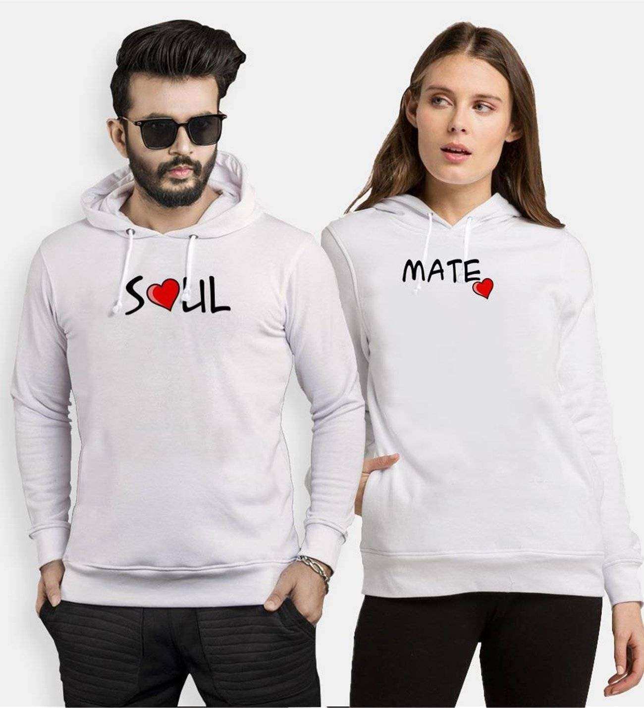 Tshirthane Soul Mate Sevgili Kombinleri Kapüşonlu Kombini