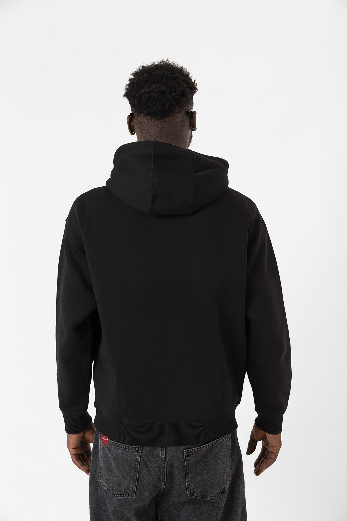 3 Body Problem Logo Siyah Erkek 3ip Kapşonlu Sweatshirt