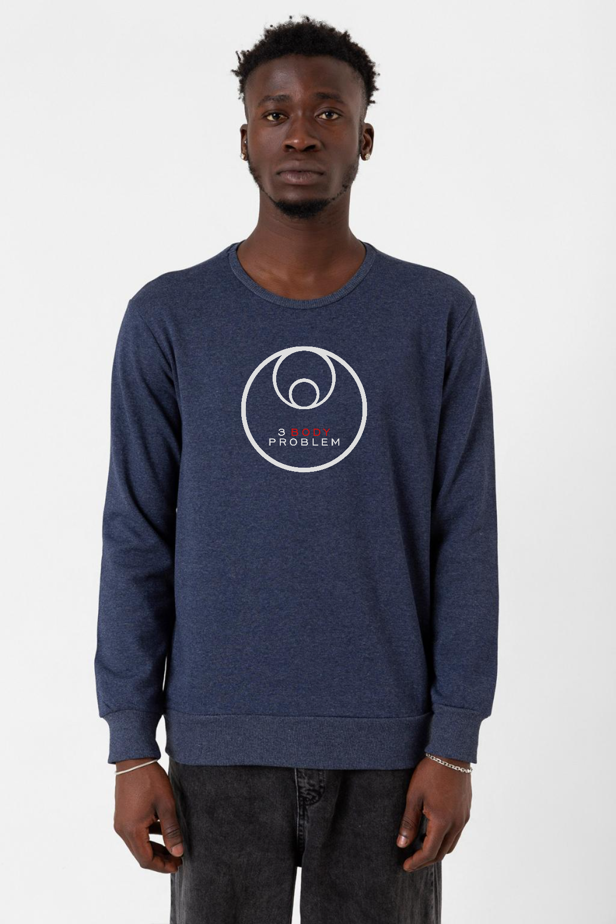 3 Body Problem Logo indigo Erkek 2ip Sweatshirt