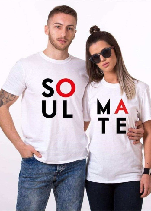 Tshirthane Soul Mate Sevgili Kombinleri Tshirt Kombini