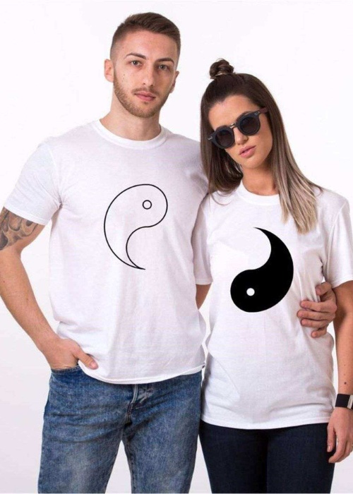 Tshirthane Ying Yang Sevgili Kombinleri Tshirt Kombini