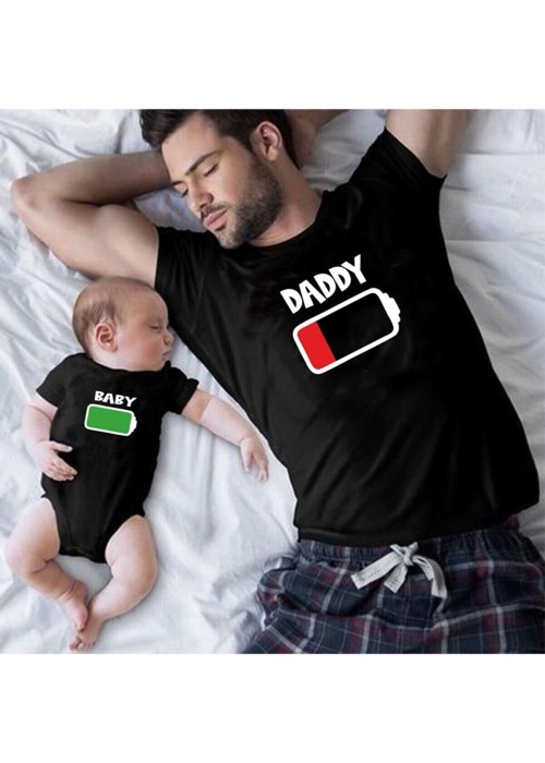 Daddy Baby Baba Oğul Kız Tişört Zıbın Kombini