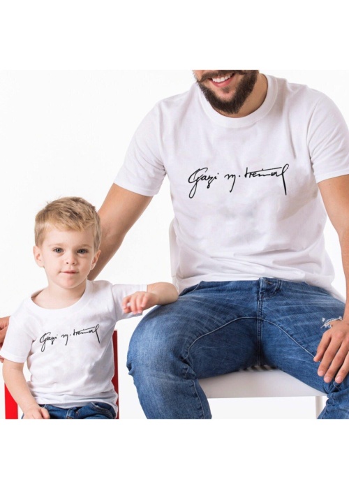 Gazi Mustafa K. Baba Oğul Kombini Tişört Giyim