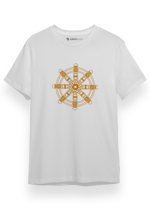 The Wheel Of Time Karthik Beyaz Kısa kol Erkek Tshirt