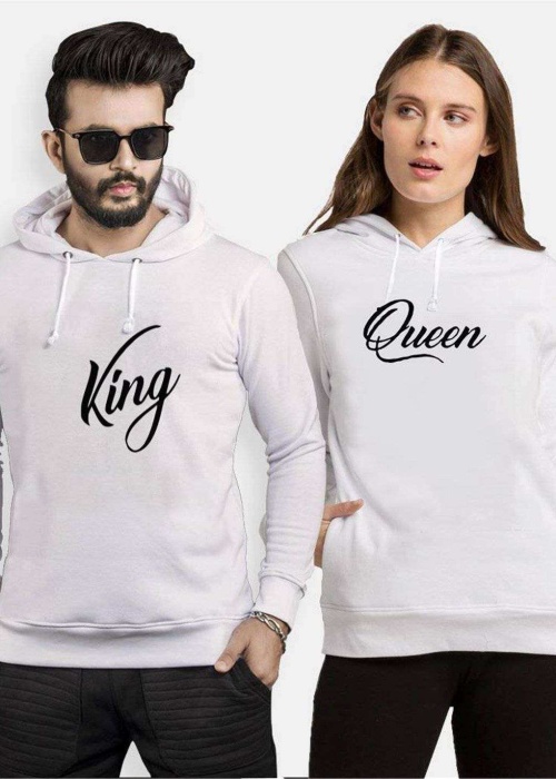 Tshirthane The King Queen Sevgili Kombinleri Kapüşonlu Çift Kombini