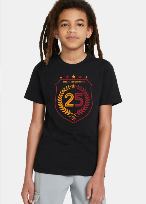 25 Şampiyonluk Yine Biz Siyah Çocuk Tshirt