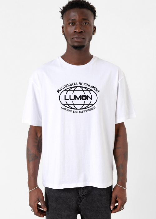 Severance Lumon Industries Beyaz Erkek Oversize Tshirt