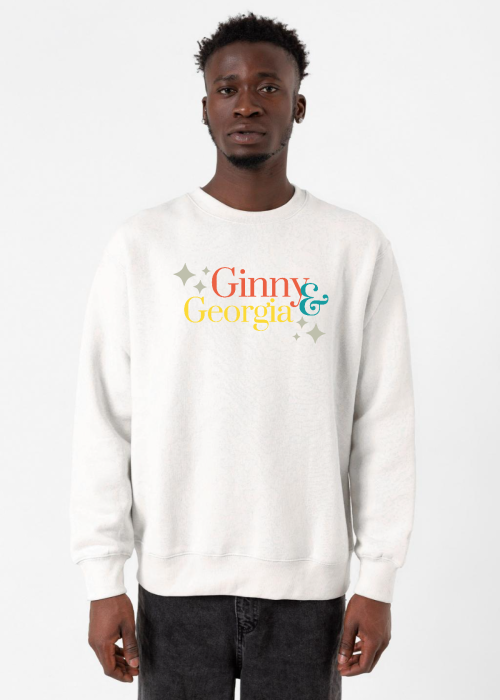 Ginny & Georgia Lettern Beyaz Erkek 2ip Sweatshirt