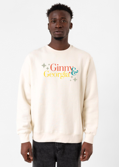 Ginny & Georgia Lettern Ekru Erkek 2ip Sweatshirt
