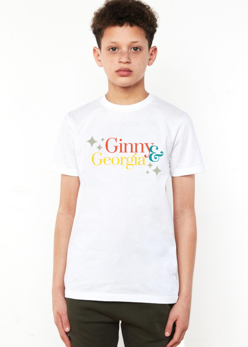 Ginny & Georgia Lettern Beyaz Çocuk Bisikletyaka Tshirt