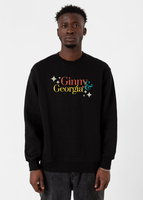 Ginny & Georgia Lettern Siyah Erkek 2ip Sweatshirt