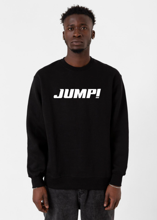Blackpink Jump Basic Logo Siyah Erkek 2ip Sweatshirt