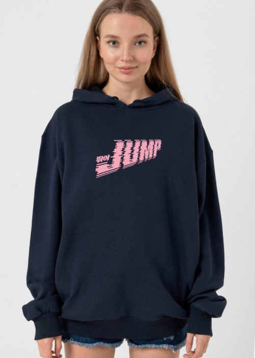Blackpink Jump Lacivert Kadın 3ip Kapşonlu