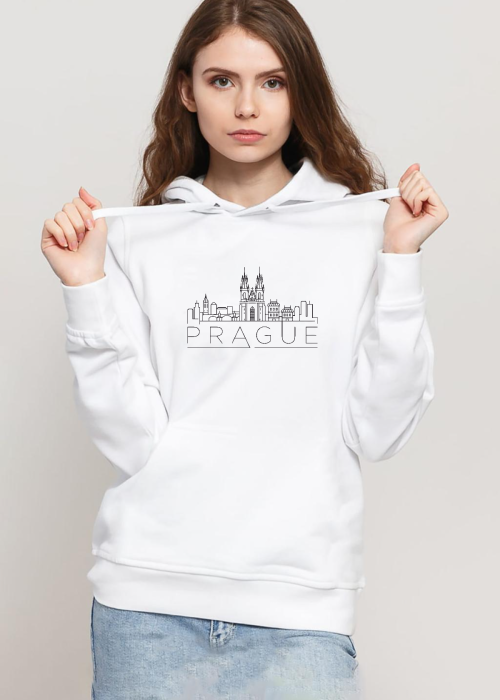 Prag Silhouette Beyaz Kadın 3ip Kapşonlu Sweatshirt