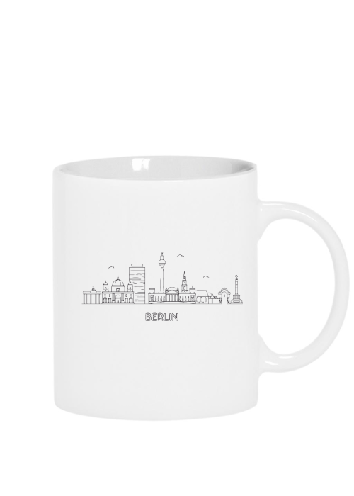 Berlin Silhouette Beyaz Kupa Bardak