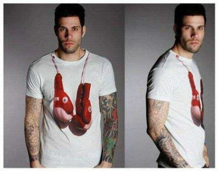 Tshirthane Boksör Komik Baskılı Erkek Dar Kesim Slim Fit t-shirt