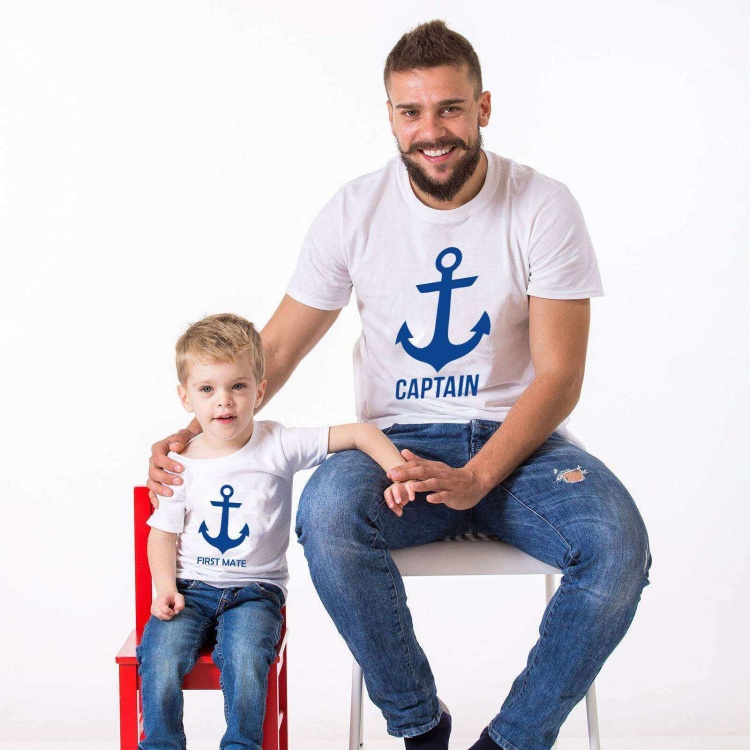 Tshirthane Captain First Mate Baba Oğul Kombini Tshirt Giyim