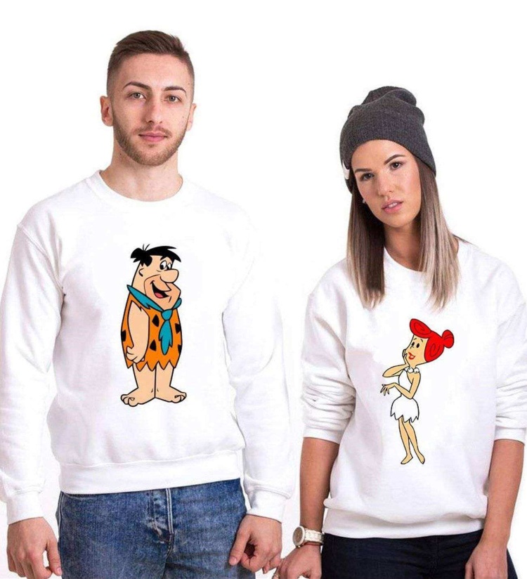 Tshirthane Fred Wilma Çakmaktaş Sevgili Kombinleri Sweatshirt Kombini