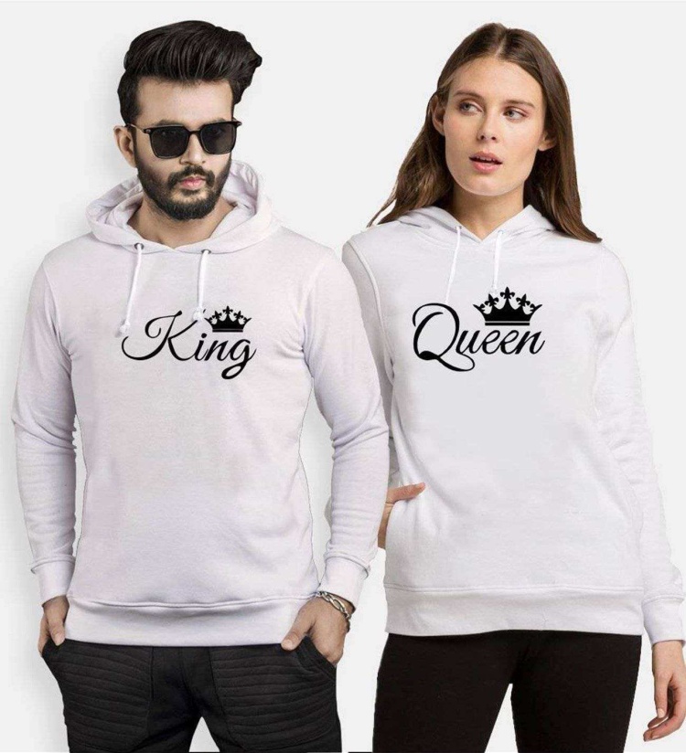 Tshirthane King Queen Tag Sevgili Kombinleri Kapüşonlu Kombini