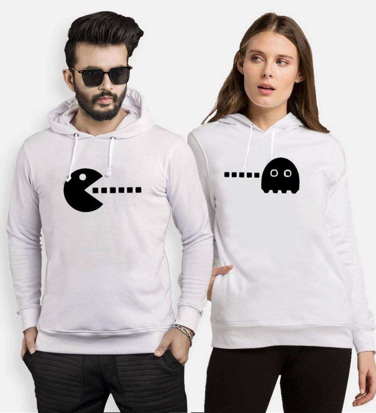Tshirthane Pacman  Sevgili Kombinleri Kapüşonlu Kombini