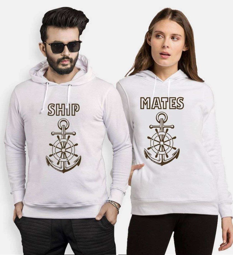 Tshirthane Ship Mates  Sevgili Kombinleri Kapüşonlu Kombini