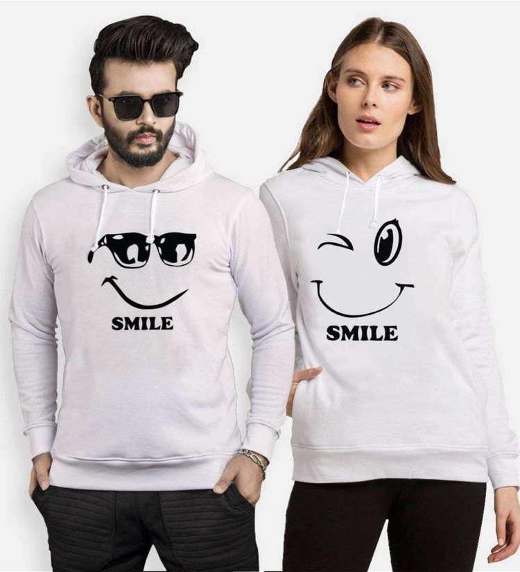 Tshirthane Smile Love Sevgili Kombinleri Kapüşonlu Kombini