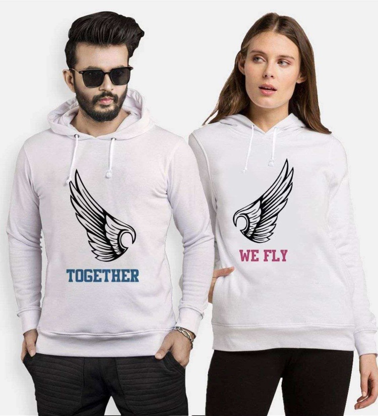 Tshirthane Together We Fly  Sevgili Kombinleri Kapüşonlu Kombini