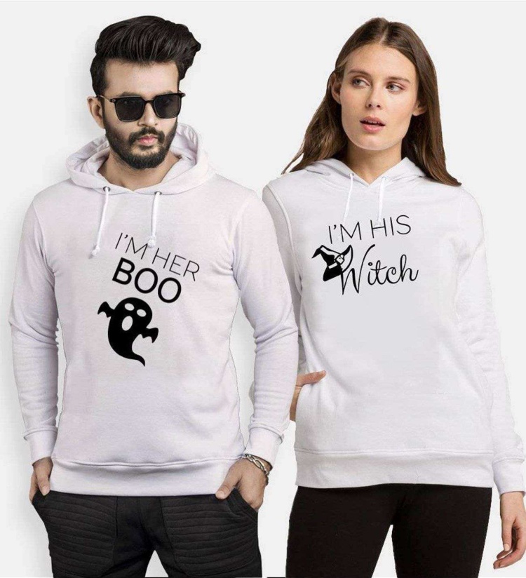 Tshirthane Boo Witch Sevgili Kombinleri Kapüşonlu Kombini
