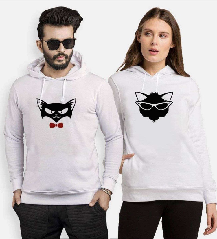 Tshirthane Cat  Sevgili Kombinleri Kapüşonlu Kombini