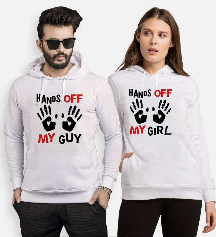 Tshirthane Hands Off Sevgili Kombinleri Kapüşonlu Kombini