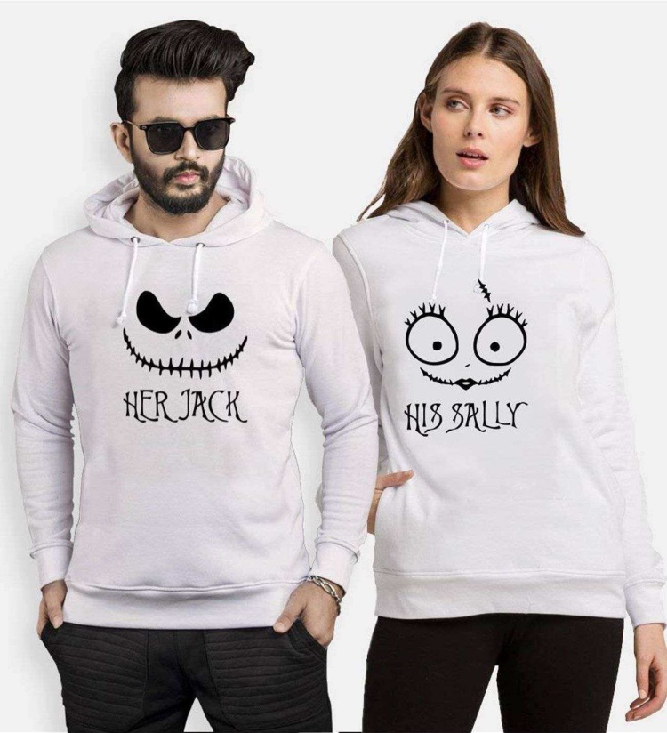Tshirthane Her Jak His Sally 2 Sevgili Kombinleri Kapüşonlu Kombini
