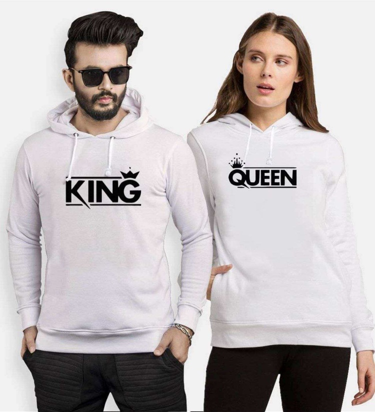 Tshirthane King Queen  Sevgili Kombinleri Kapüşonlu Kombini