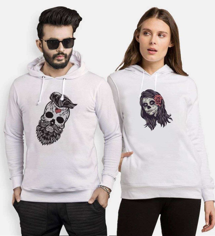 Tshirthane Kurukafa  Sevgili Kombinleri Kapüşonlu Kombini