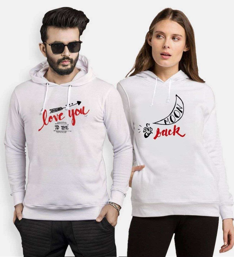 Tshirthane Love You To The Moon And Back Sevgili Kombinleri Kapüşonlu Kombini