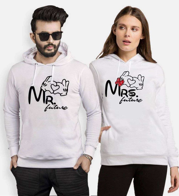 Tshirthane Mr. Mrs. Future Sevgili Kombinleri Kapüşonlu Kombini