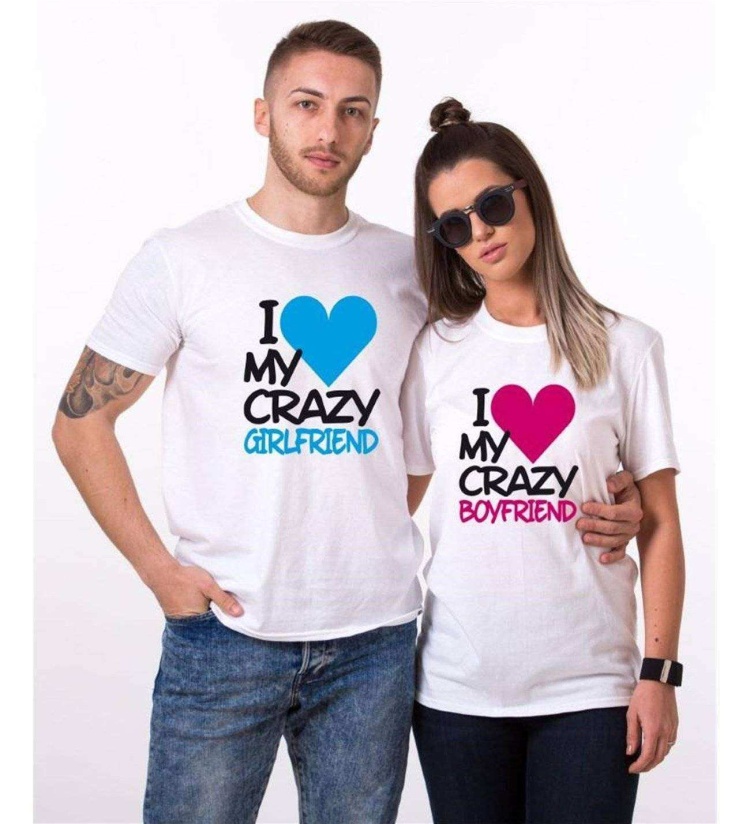 Tshirthane I My Crazy Boyfriend Sevgili Kombinleri Tshirt Kombini