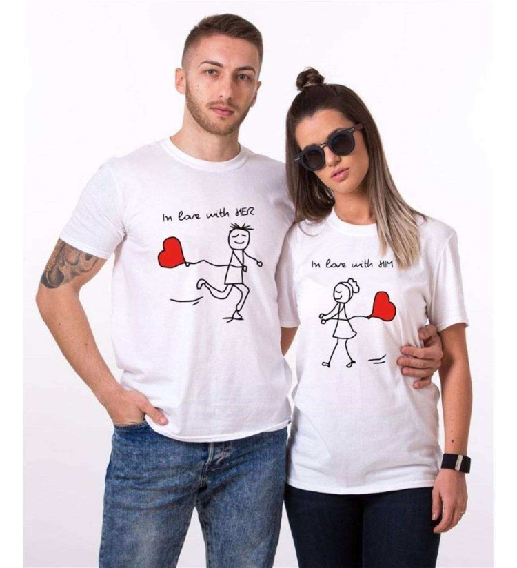 Tshirthane I Love With Sevgili Kombinleri Tshirt Kombini