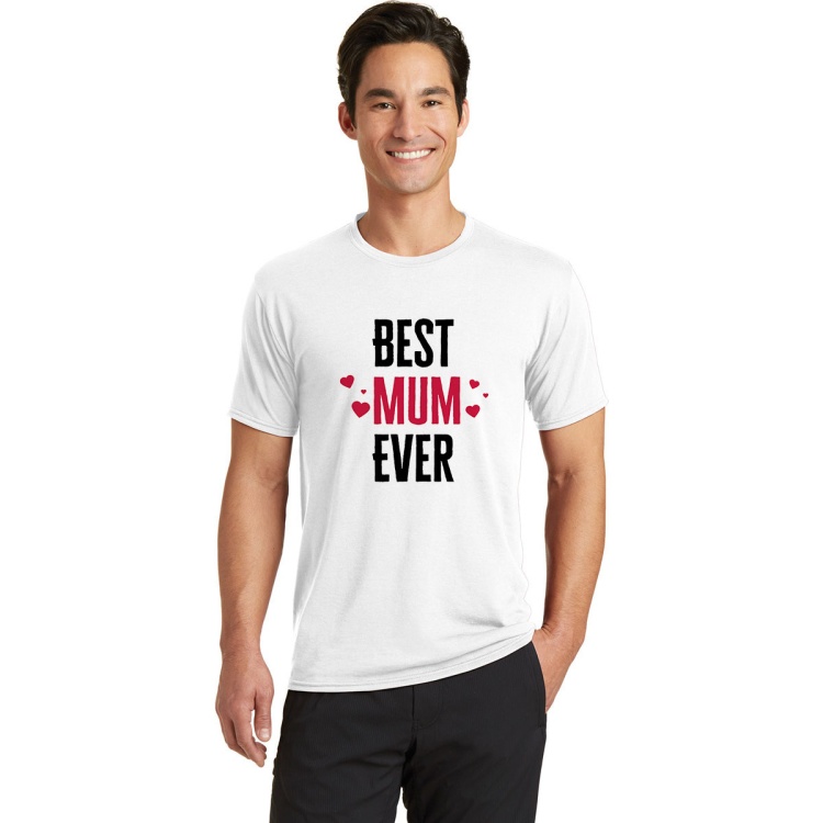 Anneler Günü Best Mum Ever Beyaz Erkek Tshirt