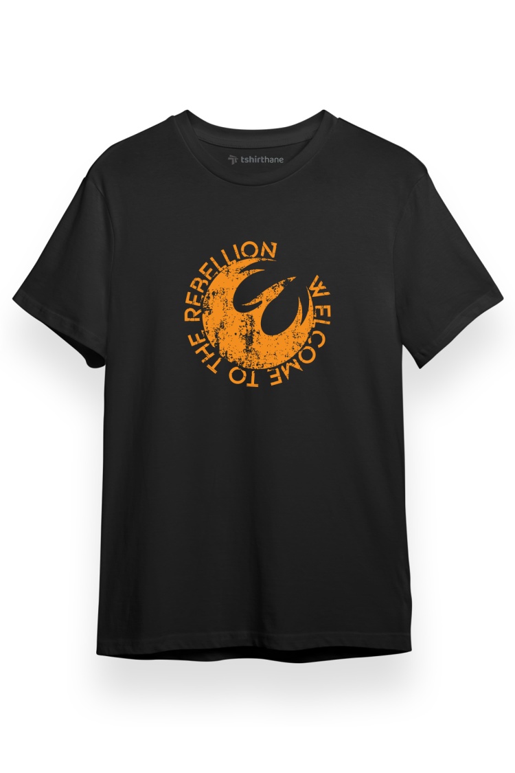 Ahsoka Welcome To The Rebellion Siyah Kısa kol Erkek Tshirt